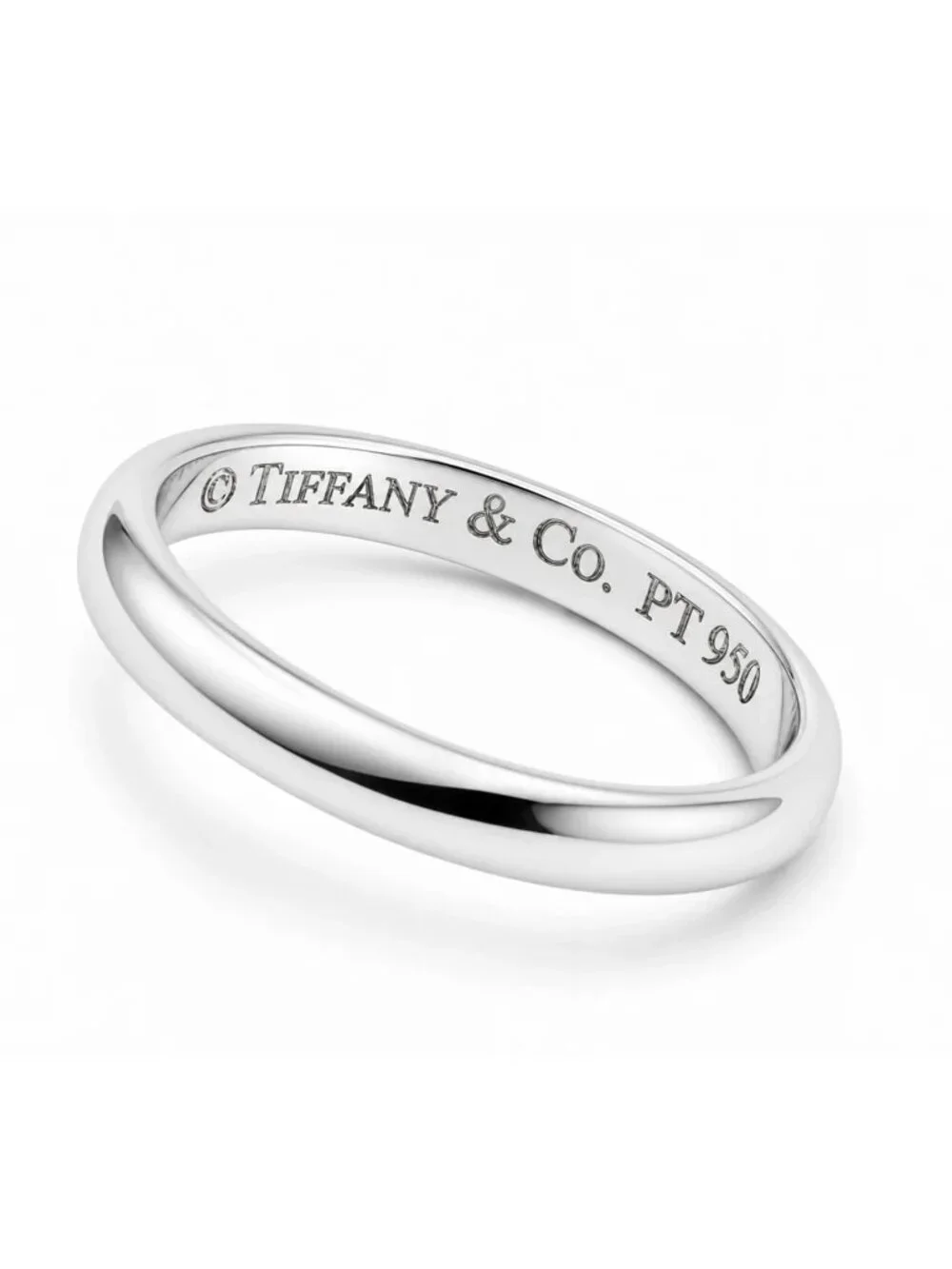 Tiffany & Co Classic Wedding Ring Band 950 Platinum